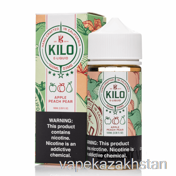 Vape Disposable Apple Peach Pear - Kilo Revival - 100mL 0mg